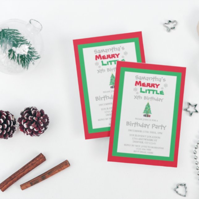 Merry Little Birthday Einladung (Von Creator hochgeladen)