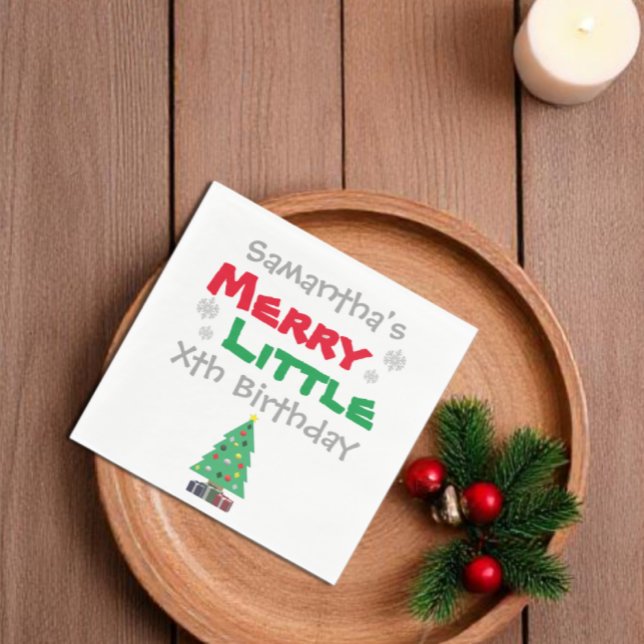 Merry Little Birthday Serviette (Von Creator hochgeladen)