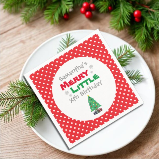 Merry Little Birthday Serviette (Von Creator hochgeladen)