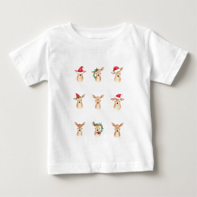 Merry Little Caribbean: Watercolor Christmas Baby Baby T-shirt (Vorderseite)