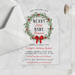 Merry Little Christmas Baby Shower Acryleinladungen<br><div class="desc">Feiern Sie stilvoll mit diesen niedlichen und sehr trendigen Baby Dusche Akrylat Einladungen. Das Design ist leicht mit Ihrer eigenen Formulierung zu personalisieren und Ihre Familie und Freunde werden begeistert sein,  wenn sie diese fabelhaften Party-Einladungen erhalten. Matching-Elemente finden Sie in der Auflistung.</div>