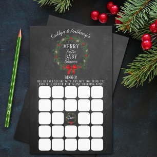 Merry Little Christmas Baby Shower Bingo Spiel