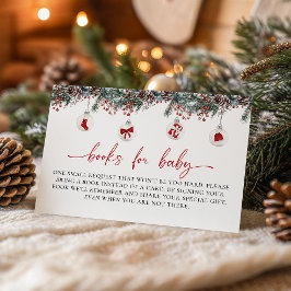 Merry Little Christmas Baby Shower Books for Baby Begleitkarte