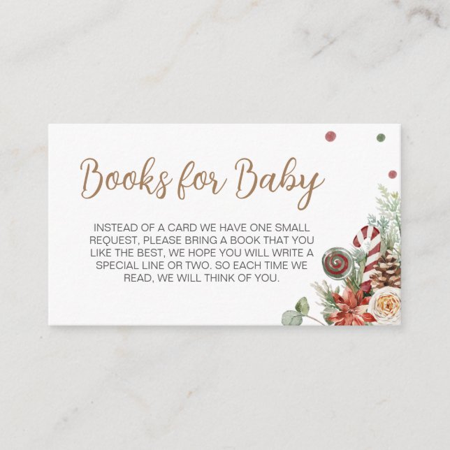 Merry Little Christmas Baby Shower Books for Baby Begleitkarte (Vorderseite)