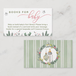 Merry Little Christmas Baby Shower Books for Baby Begleitkarte