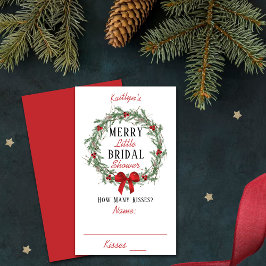 Merry Little Christmas Brautparty Kisses Game Begleitkarte