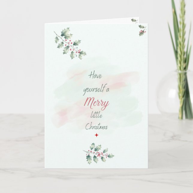 Merry Little Christmas Card Karte (Vorderseite)