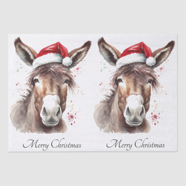 Merry Little Christmas Donkey, Brauch Seidenpapier (Vorderseite)