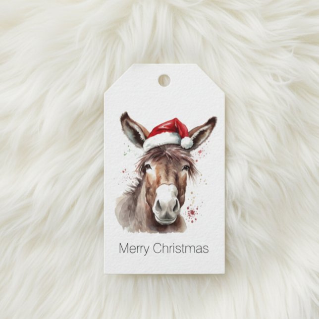 Merry Little Christmas Donkey Geschenkanhänger (Von Creator hochgeladen)