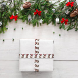 Merry Little Christmas Donkey Satinband