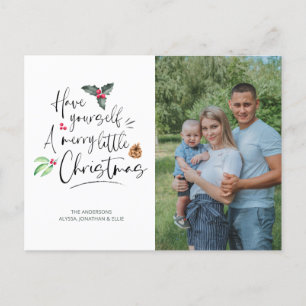 Merry Little Christmas Foto Feiertagspostkarte