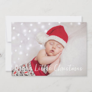 Merry Little Christmas Foto Red Feiertagskarte