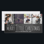 Merry Little Christmas Four Foto Chalkboard Feiertagskarte<br><div class="desc">Merry Little Christmas Four Foto Chalkboard</div>