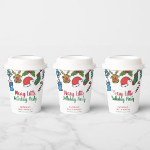 Merry Little Christmas Geburtstag Custom Paper Cup Pappbecher