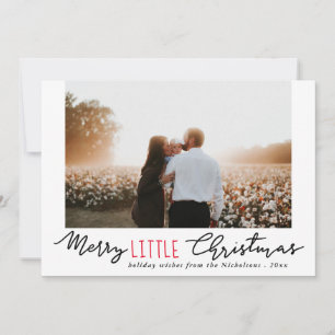 Merry Little Christmas Handgeschriebenes Skript Feiertagskarte
