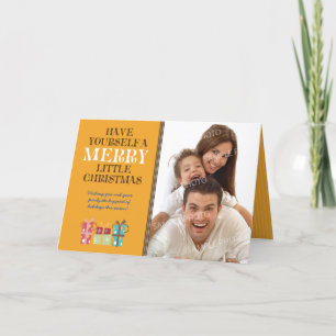...Merry Little Christmas Holiday Card (orange) Feiertagskarte