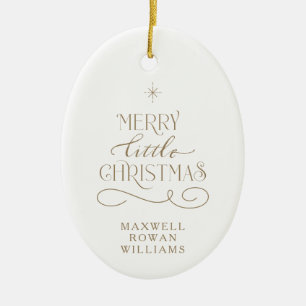 Merry Little Christmas Holiday New Baby Ornament