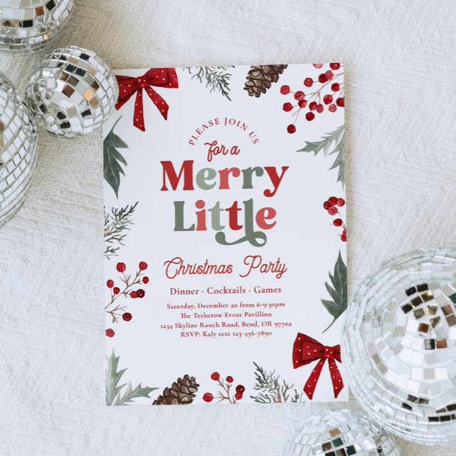 Merry Little Christmas Party Invitation Einladung (Von Creator hochgeladen)