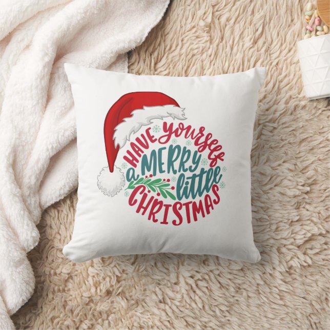 Merry Little Christmas Pillow Kissen (Decke)