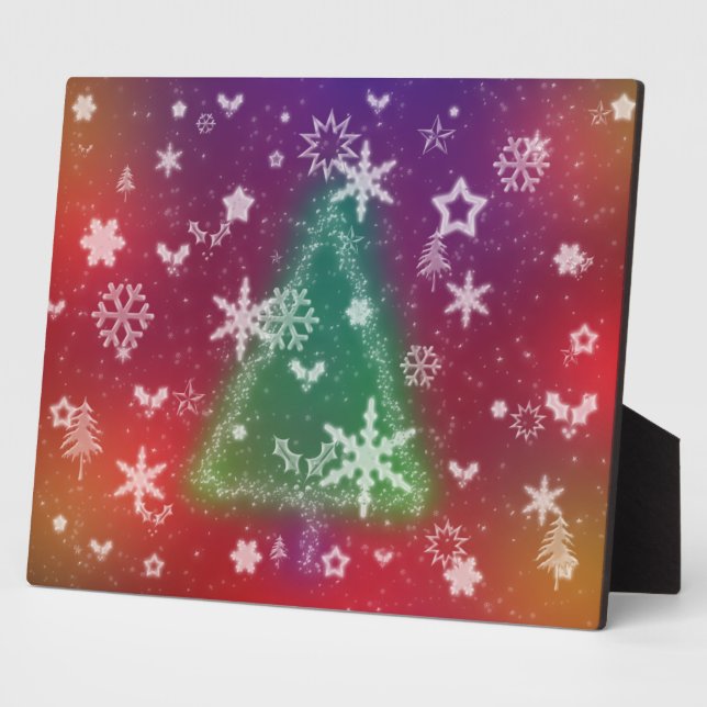 Merry Little Christmas Plaque Fotoplatte (Seite)