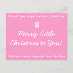 MERRY LITTLE CHRISTMAS Postcard Feiertagspostkarte
