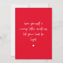 Merry Little Christmas Red und White Holiday Card Feiertagskarte