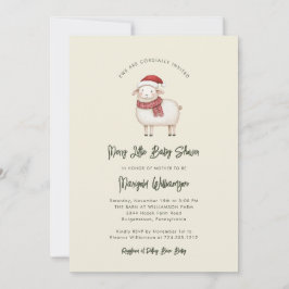 Merry Little Christmas Rustic Baby Shower Einladung