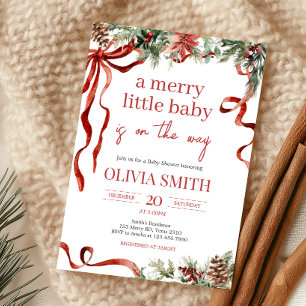 Merry Little Christmas Santa Baby Dusche Einladung