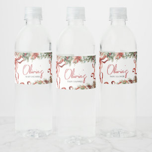 Merry Little Christmas Santa Baby Dusche Wasserflaschenetikett