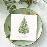 Merry Little Christmas Tree Baby Shower Serviette<br><div class="desc">Diese geschlechtsneutrale "Merry small Baby Shower" Weihnachtsduschmaschine mit einem Weihnachtsbaum in Aquarell. Personalisieren Sie es für Ihre Bedürfnisse. In meinem Geschäft finden Sie passende Produkte.</div>