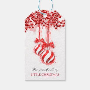 Merry Little Christmas Watercolor Splash Geschenkanhänger