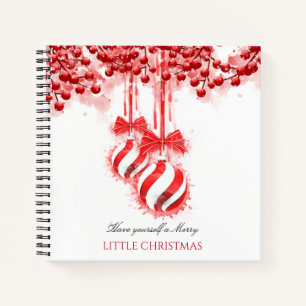 Merry Little Christmas Watercolor Splash Notizbuch