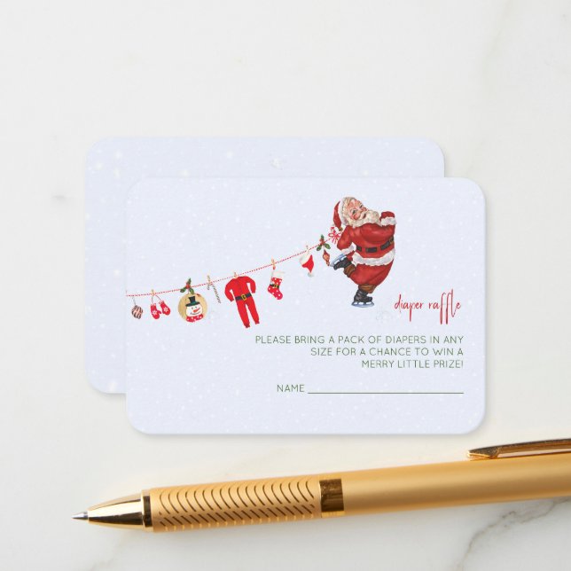 Merry Little Christmas Winter Baby Shower Books Begleitkarte (Vorderseite/Rückseite Beispiel)