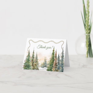 Merry Little Christmas Winter Baby Shower Dankeskarte