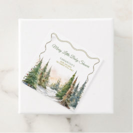 Merry Little Christmas Winter Baby Shower Geschenkanhänger