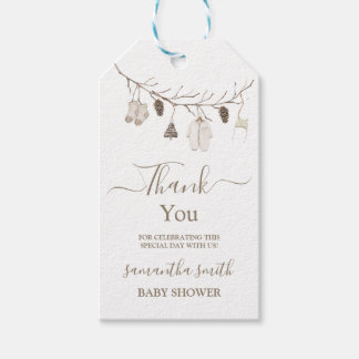 Merry Little Christmas Winter Baby Shower Geschenkanhänger