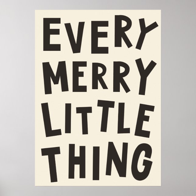 Merry Little Kids Weihnachten Kunst drucken Poster (Vorne)