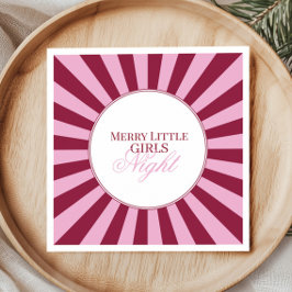 Merry little red stripe Christmas Party Napkin Serviette