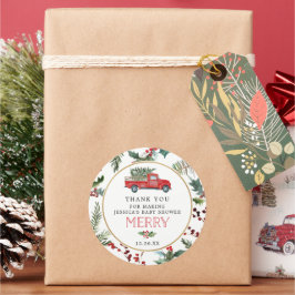 Merry Little Red Truck Baby Fevor Stickers