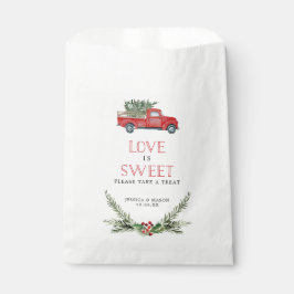 Merry Little Red Truck Liebe ist Sweet Favorit Bag Geschenktütchen