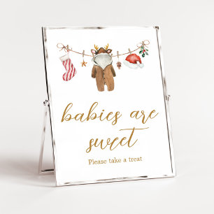 Merry Little Weihnachtskleidung Babies sind süß Poster