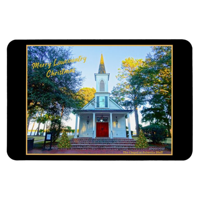 Merry Lowcountry Weihnachtskapelle Palmetto Bluff Magnet (Horizontal)