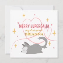 Merry Lupercalia Sleepy Baby Wolf Pagan Kids