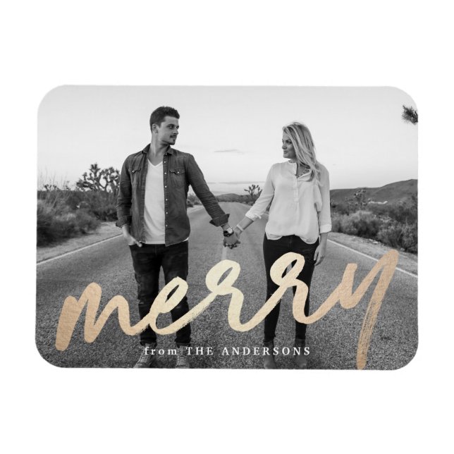 Merry Luxe | Holiday Foto Magnet (Horizontal)