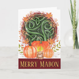 Merry Mabon Celtic Triskelion Fall Pumpkins Karte
