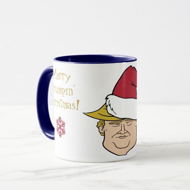 Merry Maga Trump Weihnachts-Tasse Tasse (Vorderseite Links)