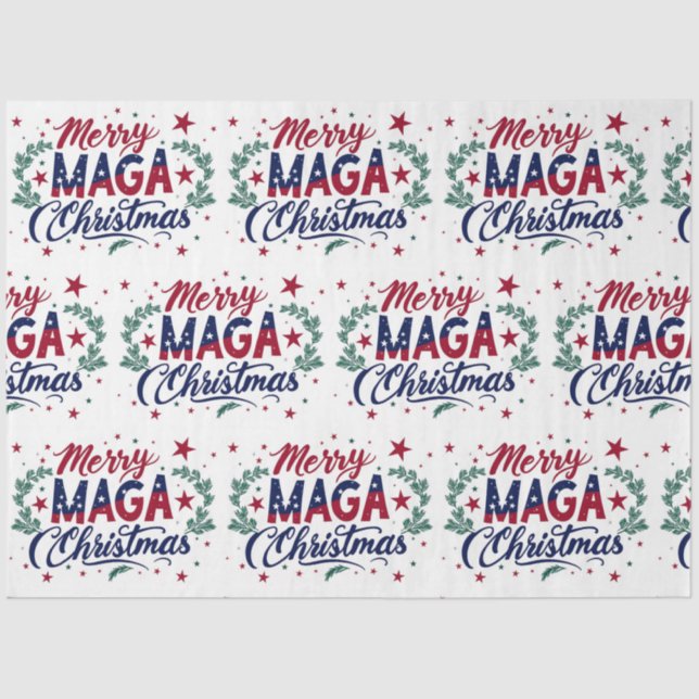 Merry Maga Weihnachtszettel Seidenpapier (Vorderseite)