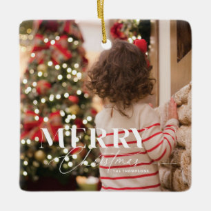 Merry Magic Christmas Foto Ornament
