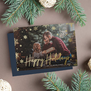Merry Magic Snowflake Overlay Foto Weihnachten Folien Feiertagskarte