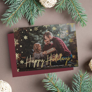 Merry Magic Snowflake Overlay Foto Weihnachten Folien Feiertagskarte